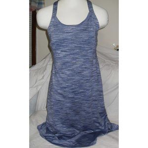 Womens MPG Blue Heathered Active wear Halter Dress Sz SM